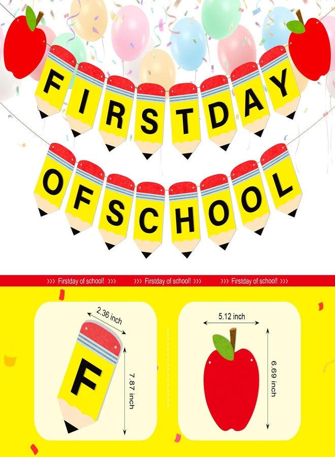 Mindsoft لافتة أقلام رصاص من Mindsoft لأول يوم دراسي، مزينة بزينة إكليل المدرسة، وأقلام تلوين، وأقلام رصاص، ولافتات من اللباد لتزيين الفصول الدراسية، ولوازم الحفلات. - Image 3